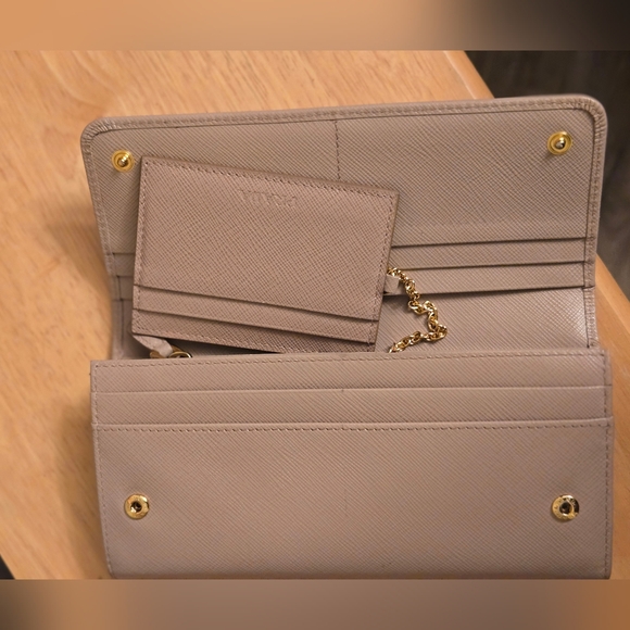 Authentic Neutrals Saffiano Cuir Leather Continental Wallet. - Picture 8 of 16